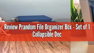 Review Prandom File Organizer Box - Set of 1 Collapsible Decorative Linen Filing Storage Hanging Fil