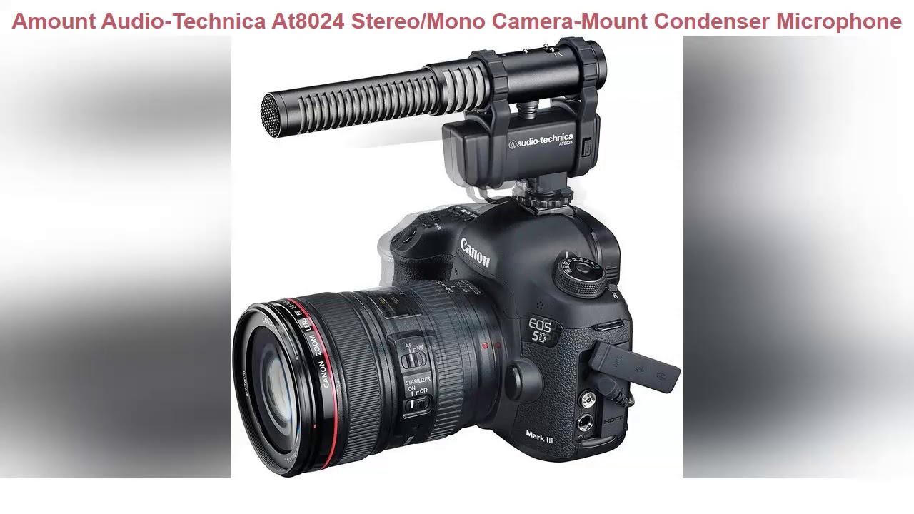 Audio-Technica At8024 Stereo/Mono Camera-Mount Condenser Microphone (Renewed)