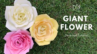 Giant Flower | Large Rose with A4 size paper