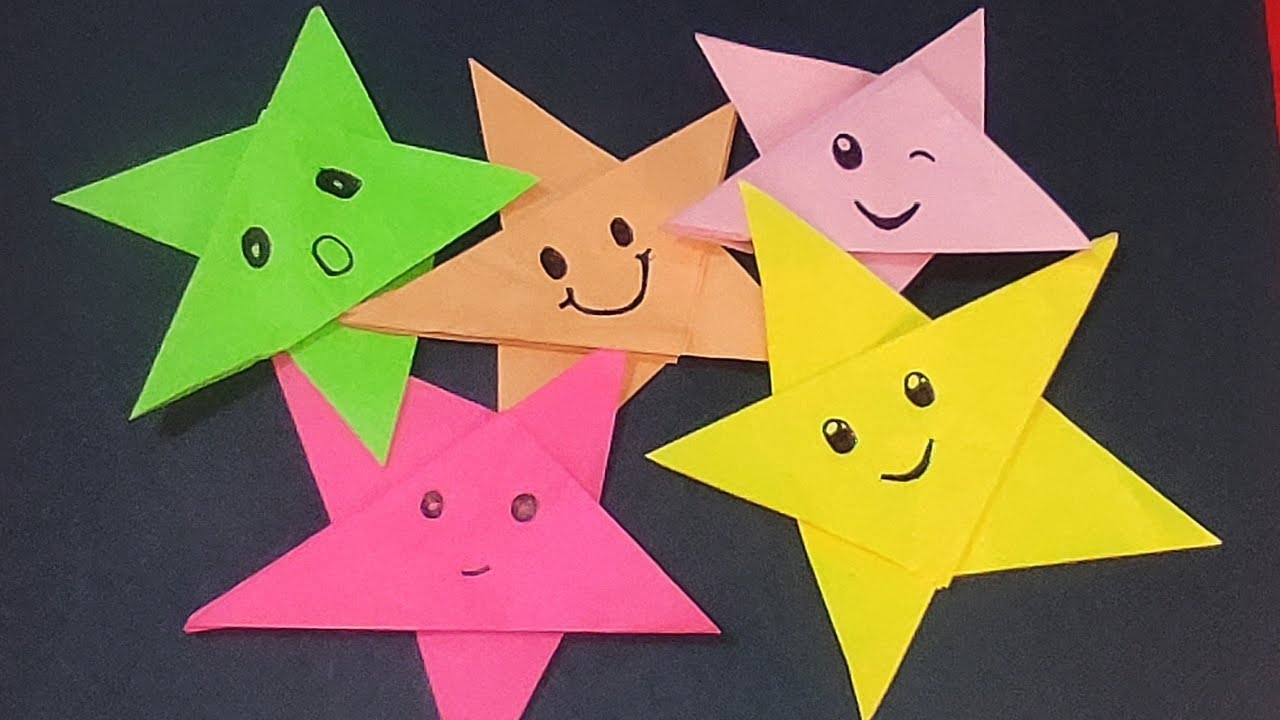 Easy Colorful Paper ⭐Star How To Make Origami Paper Star Easy DIY