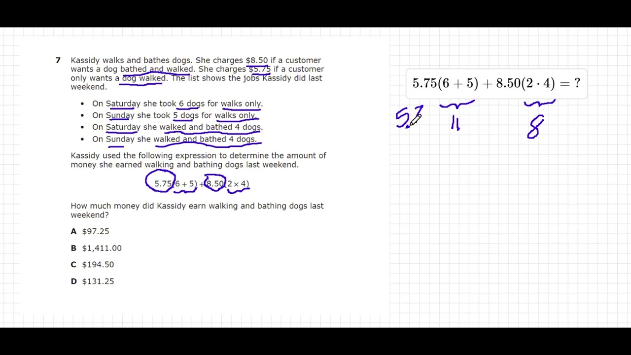 5th Grade STAAR Math Test Prep: TEA Released Questions 5 - 8 - YouTube