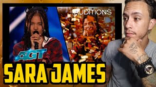 Sara James sing Lovely by Billie Eilish & gets the Golden Buzzer *REACTION*