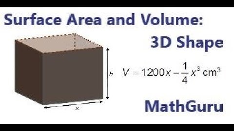 Surface Area and Volume of a Square Based Prism | 3D Shapes | Grade 11-12