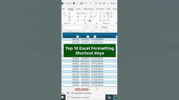 Top 10 Excel Formatting Shortcut Keys 🔥 | Learn in 30 Seconds!
