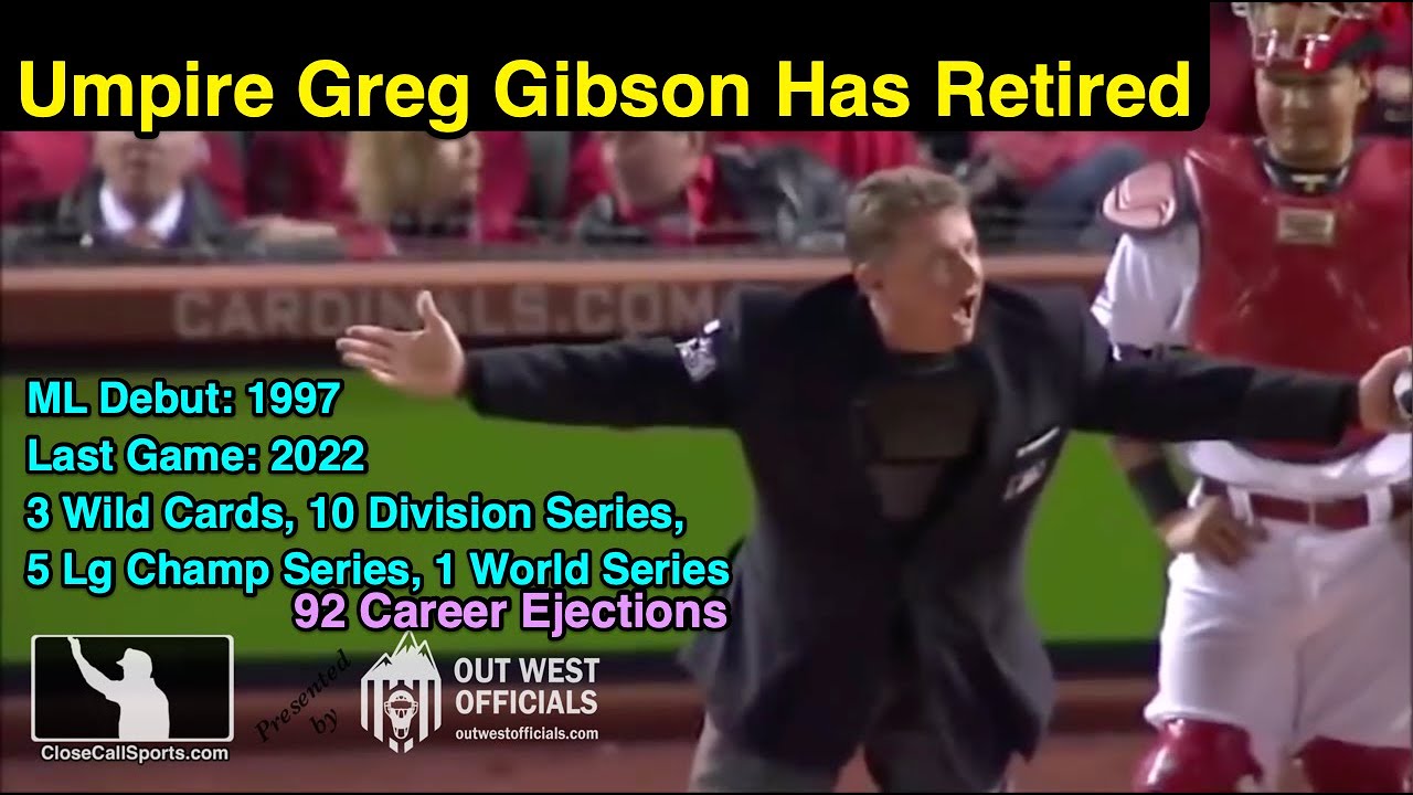 Greg Gibson, The Home Plate Umpire, Retires After 25 Years of NL & MLB Baseball