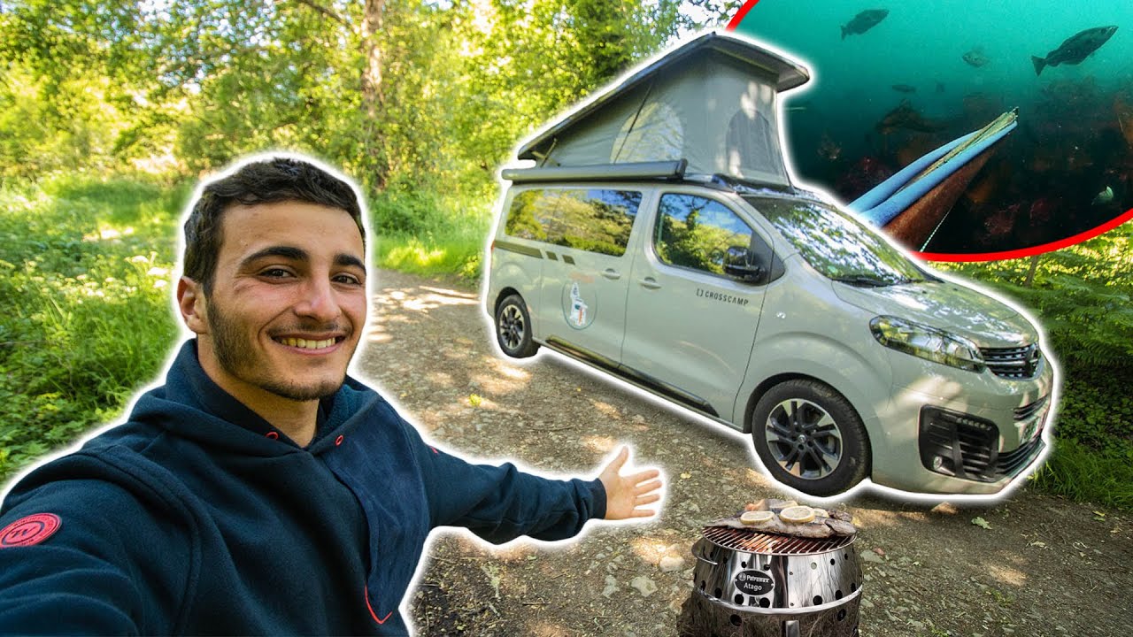 Je suis parti PÊCHER en VAN Aménagé ! [Pêcher-Cuisiner-Manger]