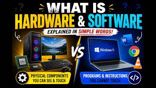 What is Hardware and Software? | Hardware vs Software Explained in Simple Words | Computer Basics