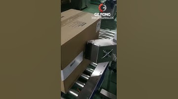 ZEBRA brand carton box side automatic labeling machine testing video