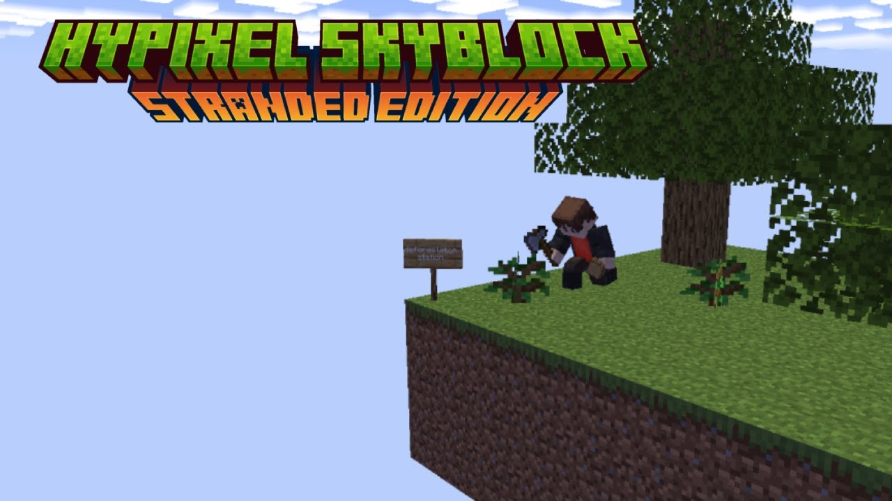 deforestation in the sky - Hypixel Skyblock Stranded Ep 2 - YouTube