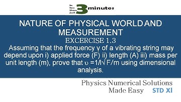 STANDARD Xl  NATURE OF PHYSICAL WORLD AND MEASUREMENT  EXCERCISE 1.3