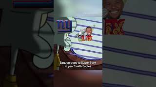 After 6 years with the Giants, Saquon is going to the Super Bowl with the Eagles #shorts