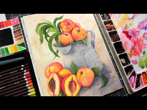 Are They Peaches or Nectarines? Watercolor Time-Lapse