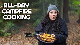 A Full Day of Campfire Cooking | Camping Meals | Camping Dessert| Inverhuron Provincial Park Camping