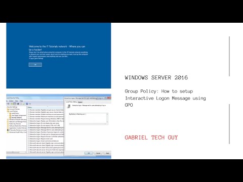 Group Policy: How to setup Interactive Logon Message using GPO