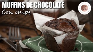MUFFINS DE CHOCOLATE | Súper esponjosos | SIN MANTEQUILLA 🍫
