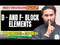 d- and f- Block Elements One Shot NEET One Shot | IMP Concepts + Top MCQs | Chemistry | Telugu