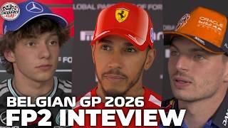 F1 Drivers Post FP2 Interviews Belgian Grand Prix 2026
