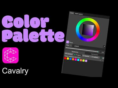 How to use the Color Palette in Cavalry | Tutorial | 2min Quick Tip
