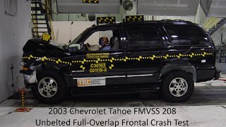2000-2006 Chevrolet Tahoe / GMC Yukon / Cadillac Escalade FMVSS 208 Unbelted Full-Overlap Crash Test