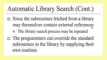 Machine independent Loader Features Automatic Library Search & Loader Options(Malayalam)/CS 303 SS