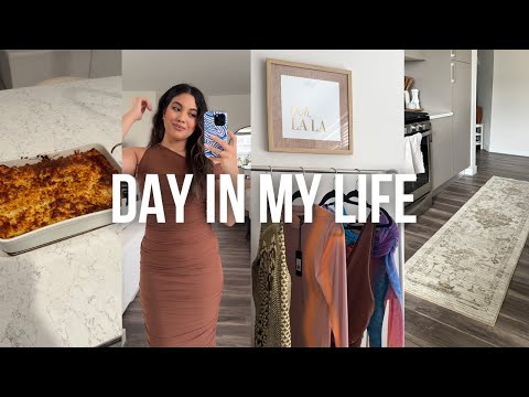 new kitchen decor, spring try on haul, cooking lasagna | DAY IN MY LIFE