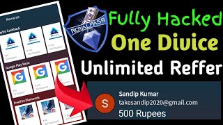 Royal Pass App Unlimited Trick | Royal Pass App Refer Baypass Trick | Royal Pass App Payment Proof screenshot 5