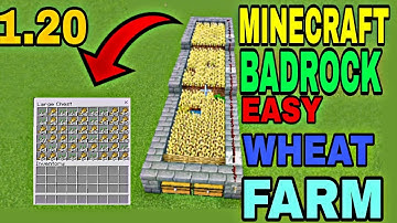 Minecraft Bedrock/pe easy wheat farm/tutorial/1.20/1.19/1.18+