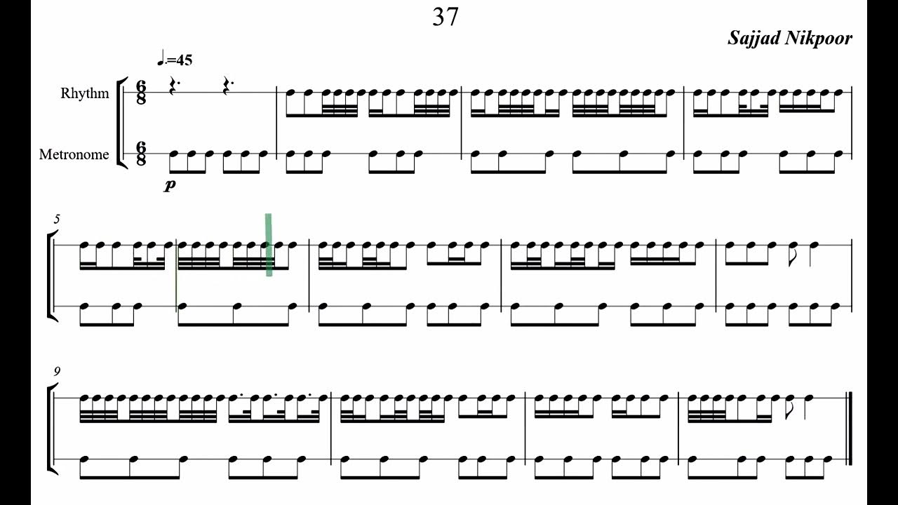 lesson 37 rhythm&metronome rhythm exercises YouTube