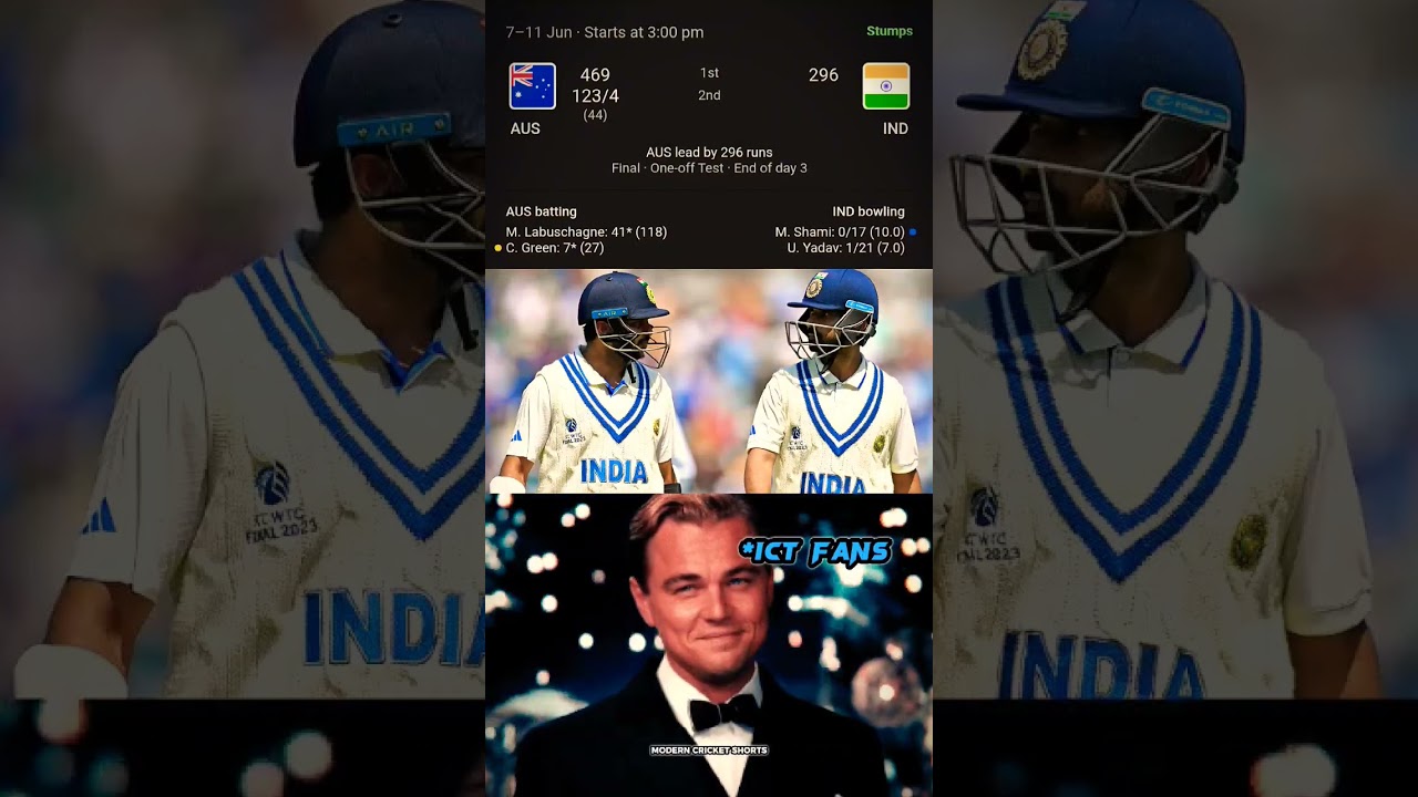 WTC FINAL 2023 | DAY 3 😁😃 | 