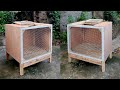 DIY chicken cage bell from wood and bamboo