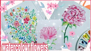 how to draw flower bouquet by watercolor ||#full_video #easy#beautiful