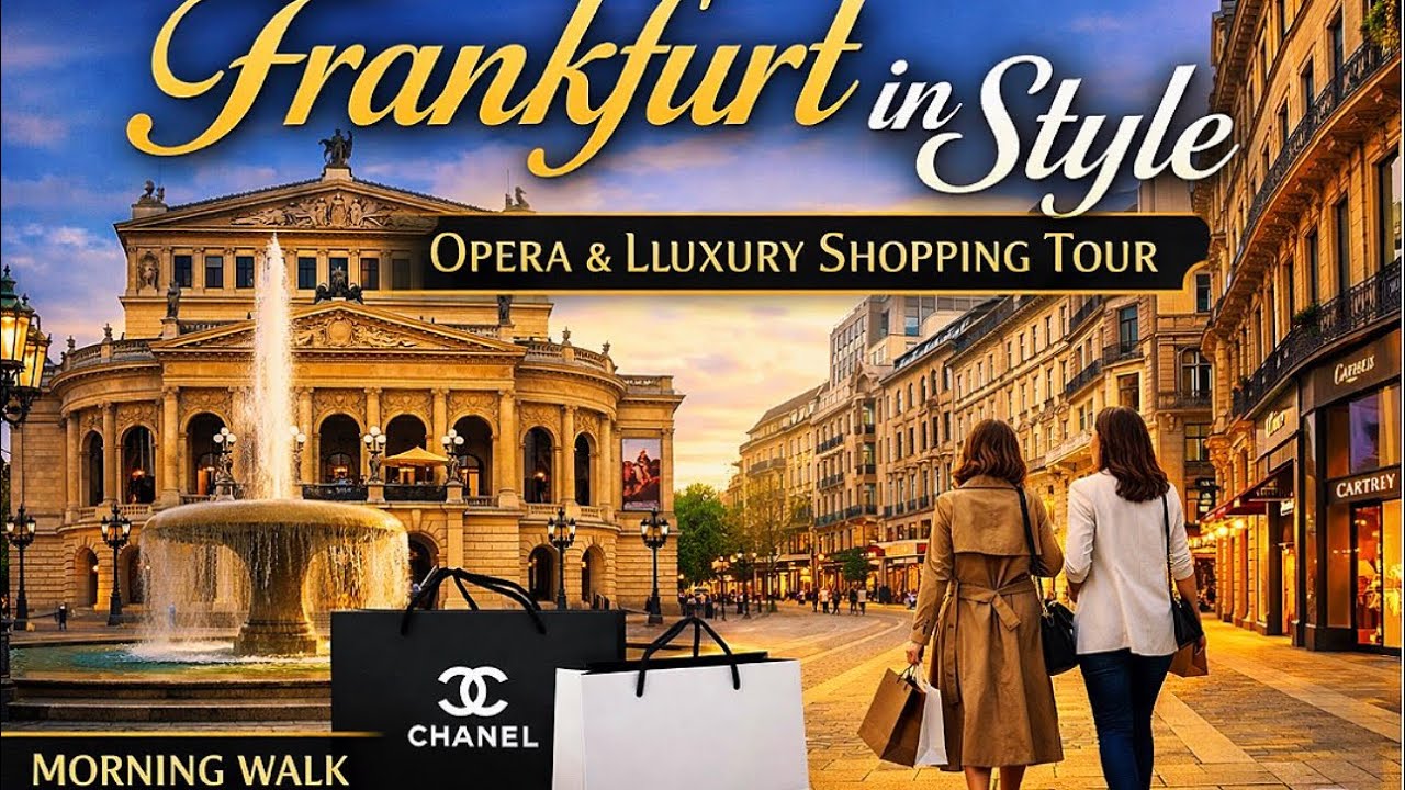 4K Walk Through Frankfurt’s 🇩🇪Luxury District in Goethestraße & Opera House Area.