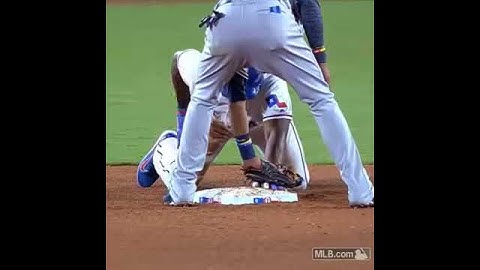 ADRIAN BELTRE AT IT AGAIN GOES BACK AND FORTH WITH SECOND BASER ( FUNNY)