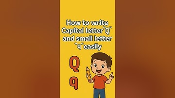 How to Write Capital Letter "Q" and Small Letter "q" Easily Using Dots | Kids Alphabet Writing