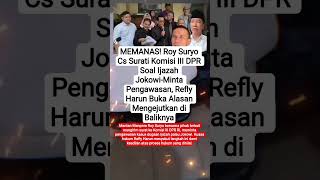 Roy Suryo Cs Surati DPR! Kasus Ijazah Jokowi Memanas #shorts #viralvideo