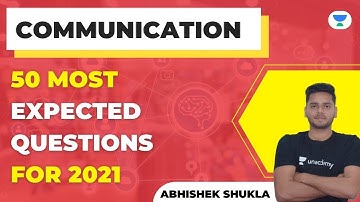 NTA UGC NET 2021 | Communication by Abhishek Shukla | 50 Most Expected Questions For 2021