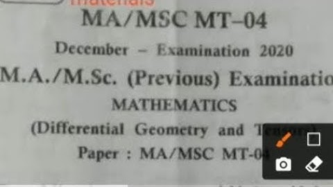 jnvu/vmou dec examination 2020 mscmt-04 msc previous year maths old questions paper
