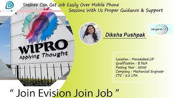 Congrats ,Diksha |Mechanical Engineer| Salary 3.5 LPA| Placed as Associate Network Engineer in WIPRO