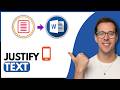 How to Justify in MS Word Mobile (Step By Step)
