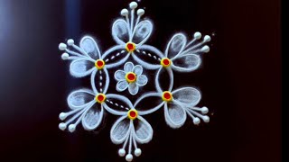 3 Attractive Mini Rani Kolam Designs 32 Dots Simple And Easy Padi Kolangal Thiru Aarooran