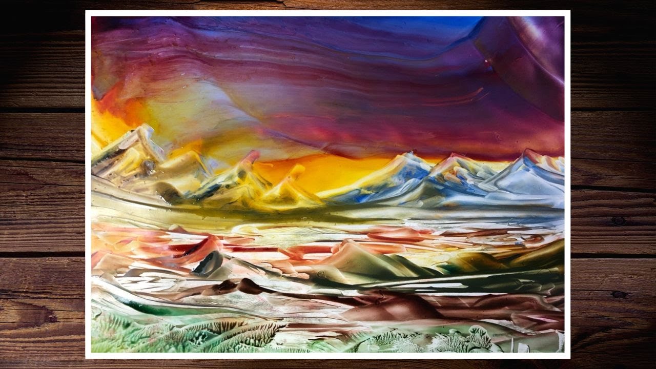 QUICK & EASY/ How To Paint Abstract Landscape In Minutes / Step By Step