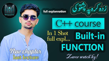 Last lecture: Built in function | C++ in pashto