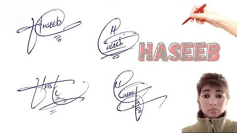 Haseeb name easy stylish sign