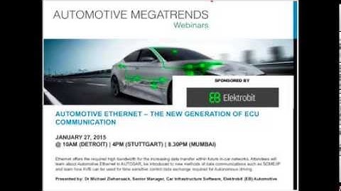Webinar: Ethernet the new generation of ECU communication - HD