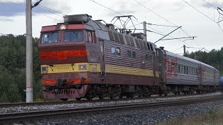 Train video. Trains on the Trans-Siberian Railway. Section Kirov - Balezino. Pozdino - Poloy stretch