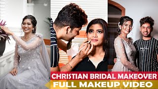 Christian Bridal wedding makeup look | Kerala Bridal makeup Tutorial video | Bridal stories by sijan