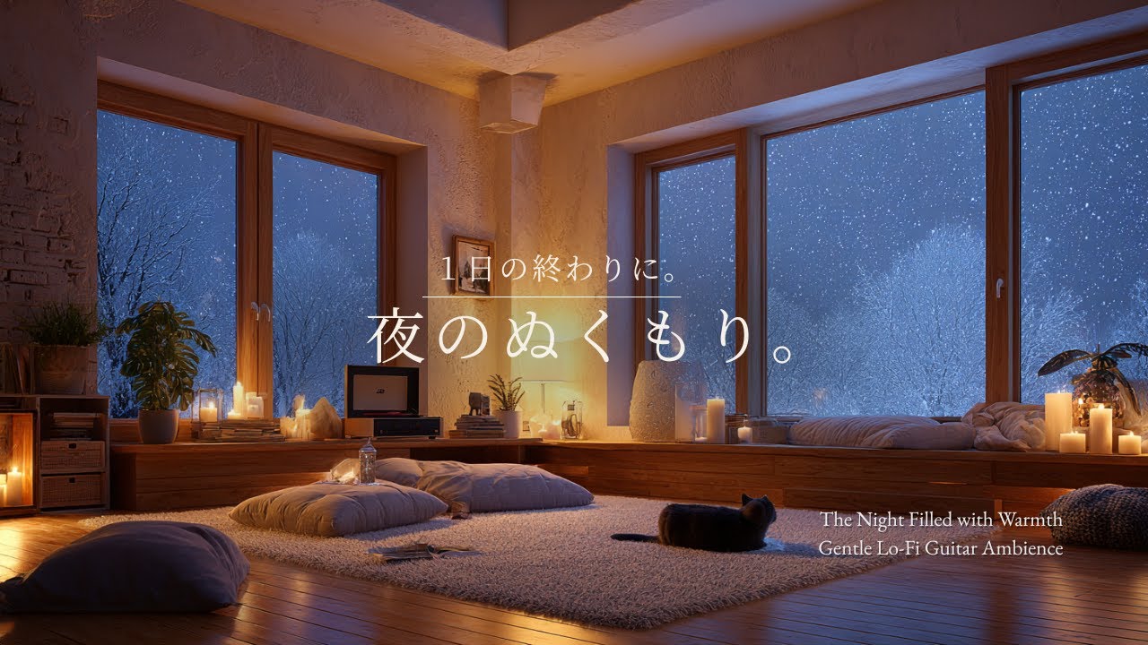 【夜の癒しBGM】1日の終わりに、夜のぬくもり。｜The Night Filled with Warmth – Gentle Guitar Lo-Fi 🌙🎵