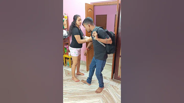 Husband's Leaving Ritual is WILD! 😂🤣 #funny #couples #marriage #shorts
