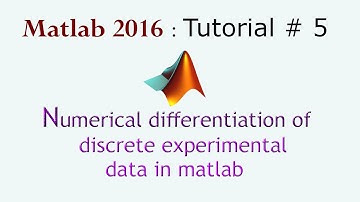Numerical differentiation of discrete experimental data in matlab