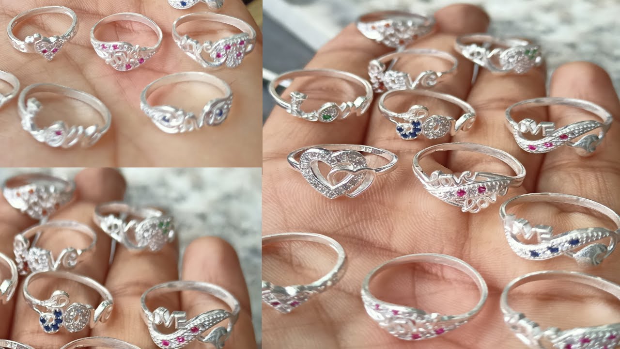 Divastri silver rings for girls women girlfriend lovers heart name S  valentine love party Alloy, Metal, Copper, Brass, Stone, Sterling Silver  Crystal, Cubic Zirconia, Zircon, Diamond Rhodium, Platinum, Silver Plated  Ring Set